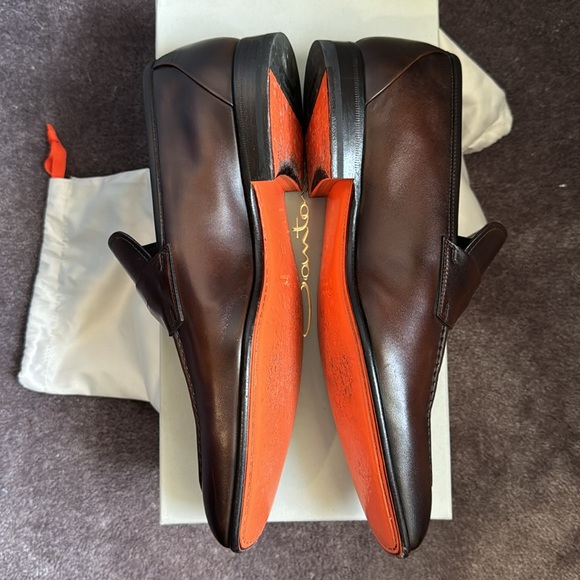Santoni 9.5 Premium Loafer Dark Brown - Picture 3 of 6